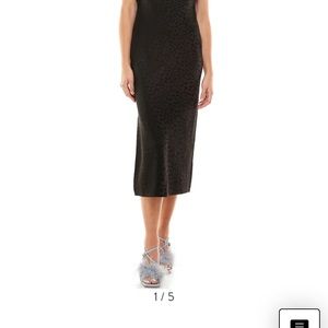 WAYF Elvira Animal Print Sleeveless Dress